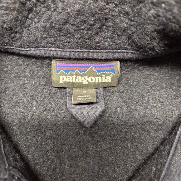 Patagonia Women’s W’s Woolyester Fleece 1/4 Zip Navy Blue Pullover Size Medium - Picture 7 of 11